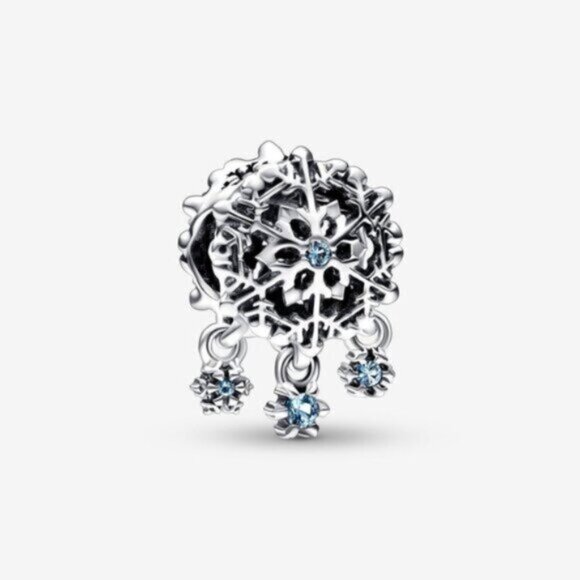 🌺Pandora Icy Snowflake Drop Charm